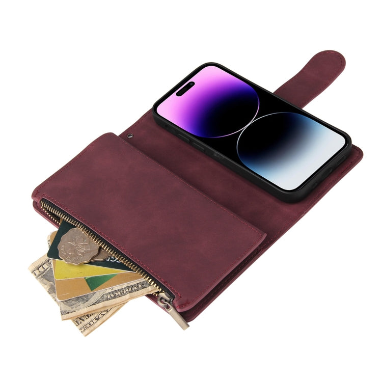 Multifunctional Multi-Card Wallet Phone Leather Case, For iPhone 15 Pro, For iPhone 15 Plus, For iPhone 15