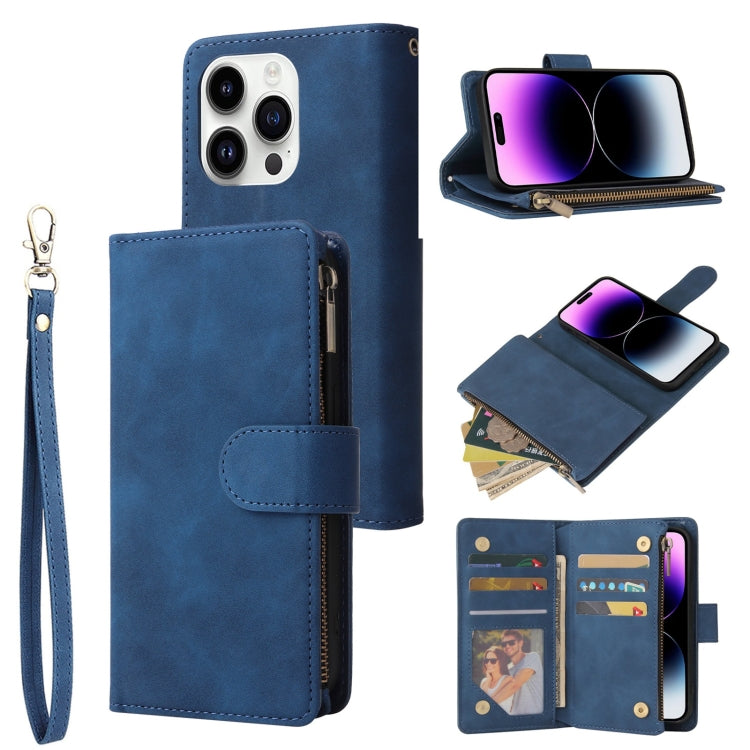 Multifunctional Multi-Card Wallet Phone Leather Case, For iPhone 15 Pro, For iPhone 15 Plus, For iPhone 15