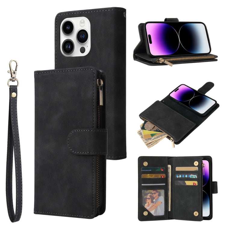 Multifunctional Multi-Card Wallet Phone Leather Case, For iPhone 15 Pro, For iPhone 15 Plus, For iPhone 15