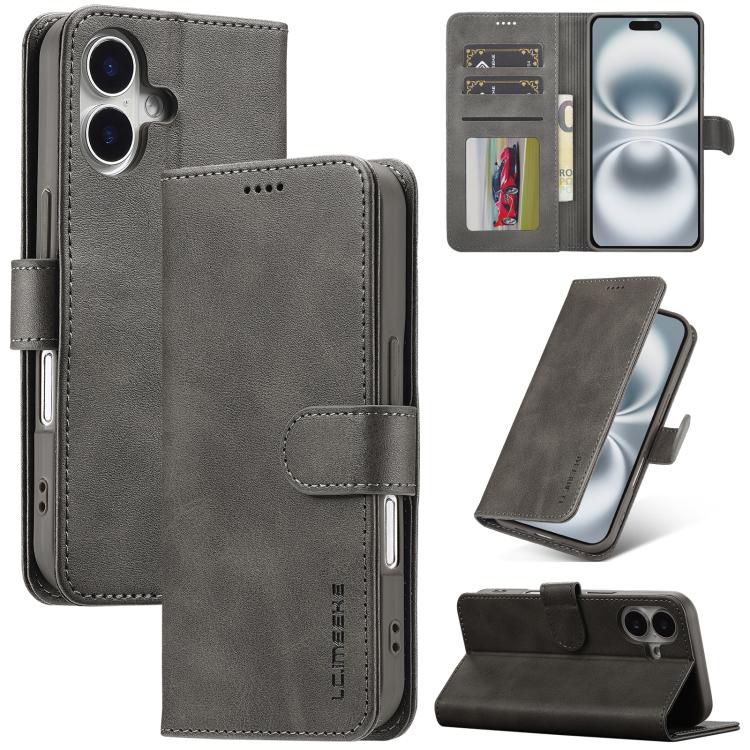 LC.IMEEKE Calf Texture Horizontal Flip Leather Case, For iPhone 16e / 17e, For iPhone 17 Pro Max, For iPhone 17 Pro, For iPhone 17, For iPhone Air, For iPhone 16 Pro Max