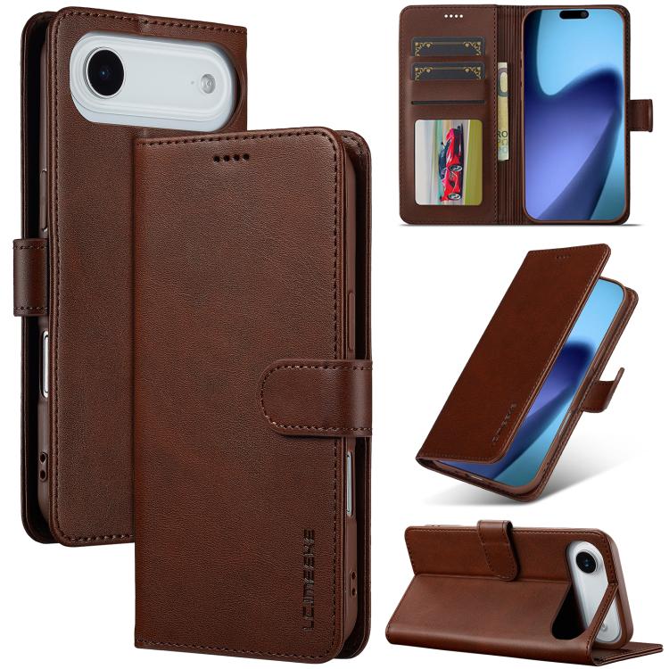 LC.IMEEKE Calf Texture Horizontal Flip Leather Case, For iPhone 16e / 17e, For iPhone 17 Pro Max, For iPhone 17 Pro, For iPhone 17, For iPhone Air, For iPhone 16 Pro Max