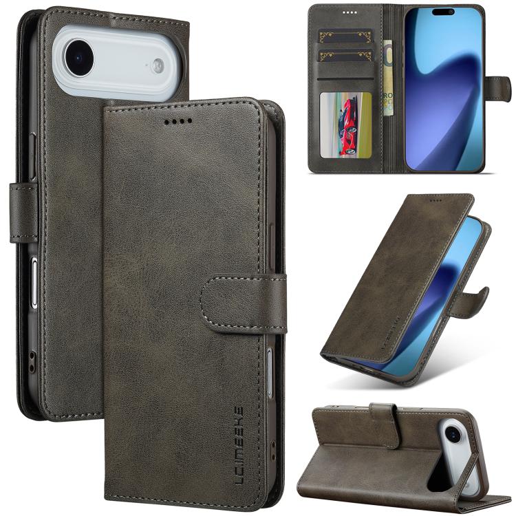 LC.IMEEKE Calf Texture Horizontal Flip Leather Case, For iPhone 16e / 17e, For iPhone 17 Pro Max, For iPhone 17 Pro, For iPhone 17, For iPhone Air, For iPhone 16 Pro Max