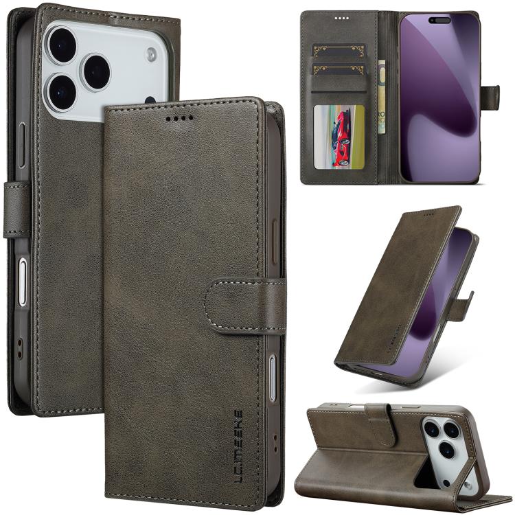 LC.IMEEKE Calf Texture Horizontal Flip Leather Case, For iPhone 16e / 17e, For iPhone 17 Pro Max, For iPhone 17 Pro, For iPhone 17, For iPhone Air, For iPhone 16 Pro Max