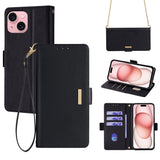 Crossbody Chain Leather Phone Case, For iPhone 14 Plus, For iPhone 14, For iPhone 14 Pro, For iPhone 14 Pro Max, For iPhone 13 Pro Max, For iPhone 13 Pro, For iPhone 13