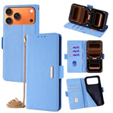 Crossbody Chain Leather Phone Case, For iPhone 17 Pro Max, For iPhone 17 Pro, For iPhone 17, For iPhone Air, For iPhone 15 Pro Max, For iPhone 15 Pro, For iPhone 15 Plus, For iPhone 15