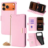 Crossbody Chain Leather Phone Case, For iPhone 17 Pro Max, For iPhone 17 Pro, For iPhone 17, For iPhone Air, For iPhone 15 Pro Max, For iPhone 15 Pro, For iPhone 15 Plus, For iPhone 15