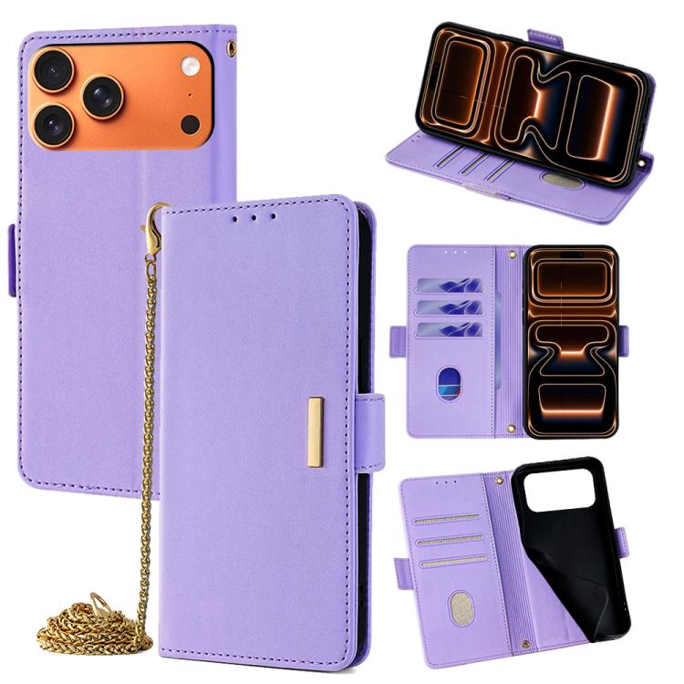 Crossbody Chain Leather Phone Case, For iPhone 17 Pro Max, For iPhone 17 Pro, For iPhone 17, For iPhone Air, For iPhone 15 Pro Max, For iPhone 15 Pro, For iPhone 15 Plus, For iPhone 15