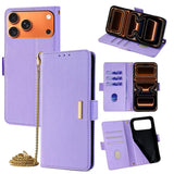Crossbody Chain Leather Phone Case, For iPhone 17 Pro Max, For iPhone 17 Pro, For iPhone 17, For iPhone Air, For iPhone 15 Pro Max, For iPhone 15 Pro, For iPhone 15 Plus, For iPhone 15