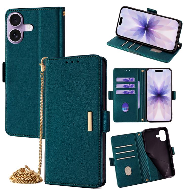 Crossbody Chain Leather Phone Case, For iPhone 17 Pro Max, For iPhone 17 Pro, For iPhone 17, For iPhone Air, For iPhone 15 Pro Max, For iPhone 15 Pro, For iPhone 15 Plus, For iPhone 15