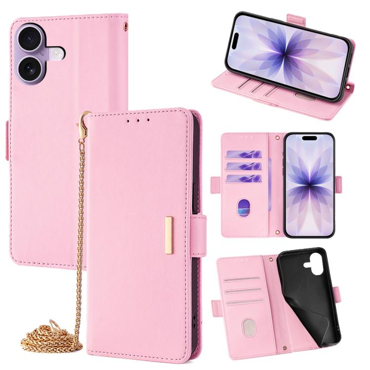 Crossbody Chain Leather Phone Case, For iPhone 17 Pro Max, For iPhone 17 Pro, For iPhone 17, For iPhone Air, For iPhone 15 Pro Max, For iPhone 15 Pro, For iPhone 15 Plus, For iPhone 15