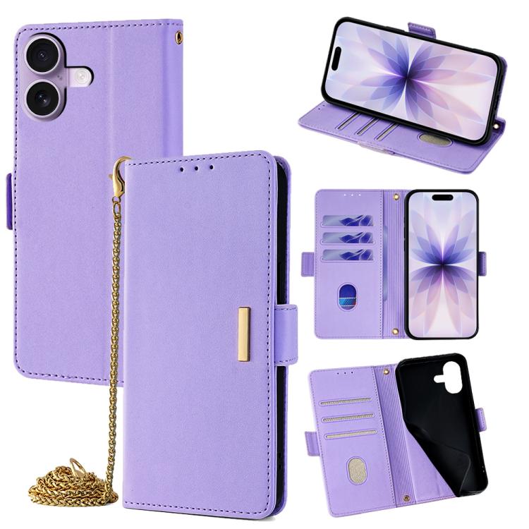 Crossbody Chain Leather Phone Case, For iPhone 17 Pro Max, For iPhone 17 Pro, For iPhone 17, For iPhone Air, For iPhone 15 Pro Max, For iPhone 15 Pro, For iPhone 15 Plus, For iPhone 15
