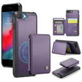JEEHOOD J05 Business Magnetic Style RFID Leather Phone Case, For iPhone X / XS, For iPhone 8 Plus / 7 Plus / 6 Plus