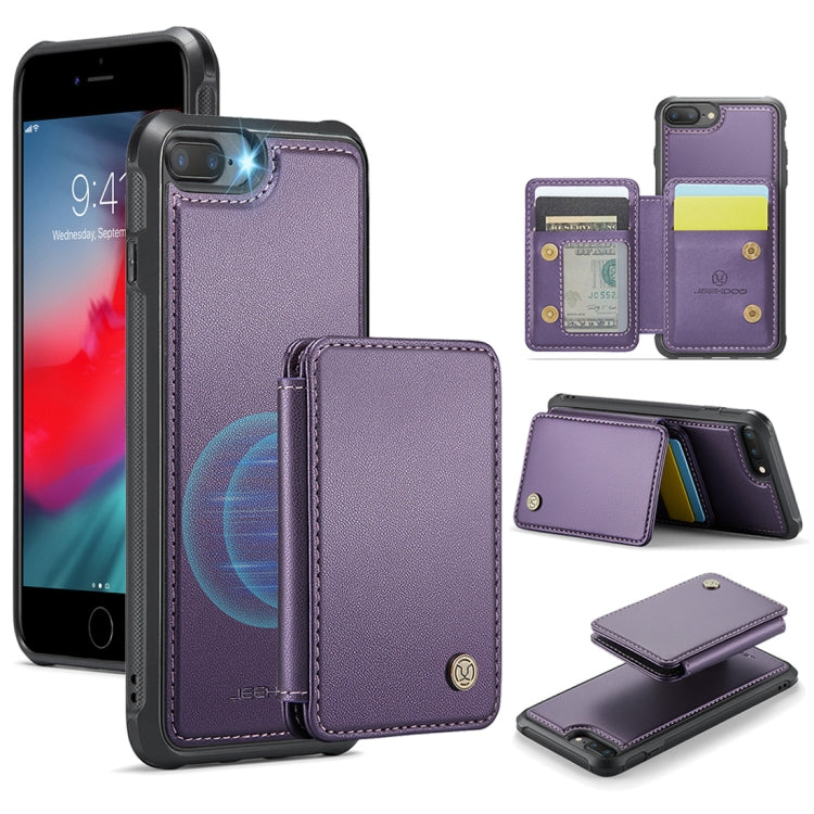 JEEHOOD J05 Business Magnetic Style RFID Leather Phone Case, For iPhone X / XS, For iPhone 8 Plus / 7 Plus / 6 Plus