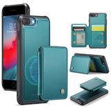 JEEHOOD J05 Business Magnetic Style RFID Leather Phone Case, For iPhone X / XS, For iPhone 8 Plus / 7 Plus / 6 Plus