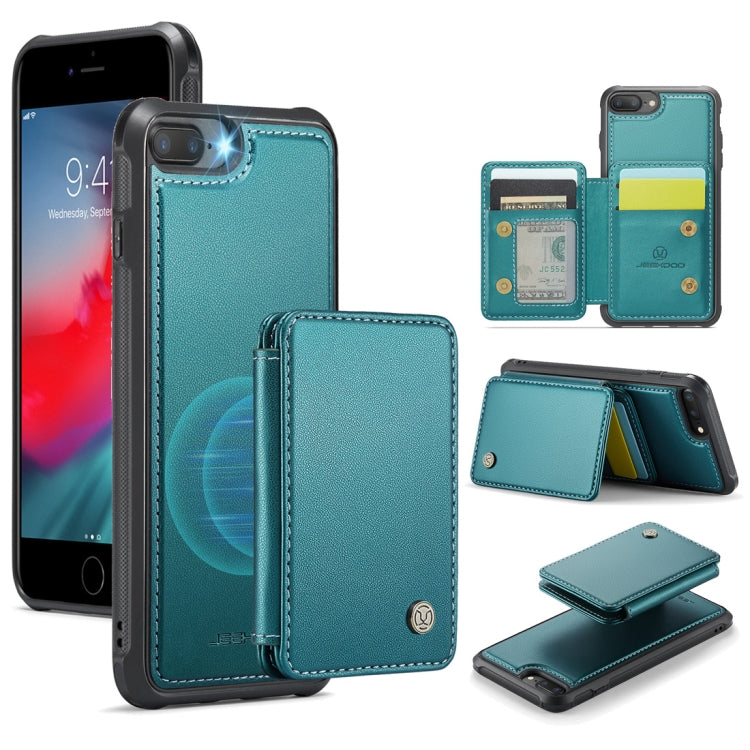 JEEHOOD J05 Business Magnetic Style RFID Leather Phone Case, For iPhone X / XS, For iPhone 8 Plus / 7 Plus / 6 Plus