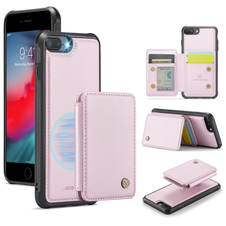 JEEHOOD J05 Business Magnetic Style RFID Leather Phone Case, For iPhone X / XS, For iPhone 8 Plus / 7 Plus / 6 Plus