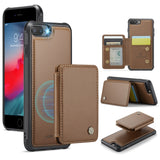 JEEHOOD J05 Business Magnetic Style RFID Leather Phone Case, For iPhone X / XS, For iPhone 8 Plus / 7 Plus / 6 Plus