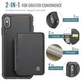 JEEHOOD J05 Business Magnetic Style RFID Leather Phone Case, For iPhone X / XS, For iPhone 8 Plus / 7 Plus / 6 Plus