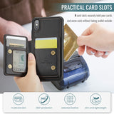 JEEHOOD J05 Business Magnetic Style RFID Leather Phone Case, For iPhone X / XS, For iPhone 8 Plus / 7 Plus / 6 Plus