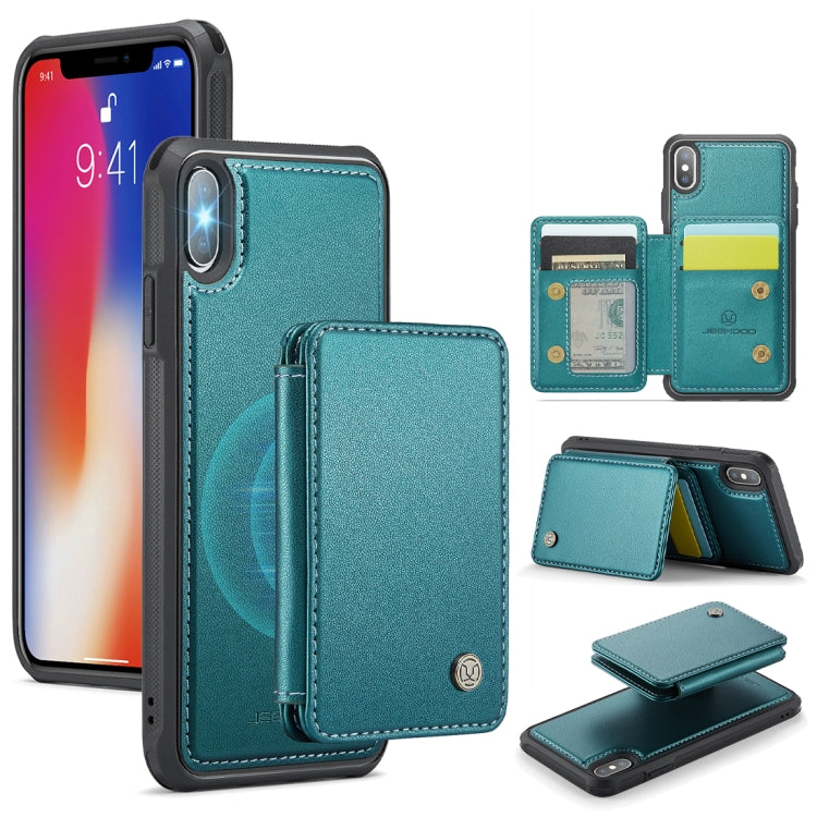 JEEHOOD J05 Business Magnetic Style RFID Leather Phone Case, For iPhone X / XS, For iPhone 8 Plus / 7 Plus / 6 Plus