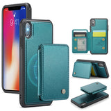 JEEHOOD J05 Business Magnetic Style RFID Leather Phone Case, For iPhone X / XS, For iPhone 8 Plus / 7 Plus / 6 Plus