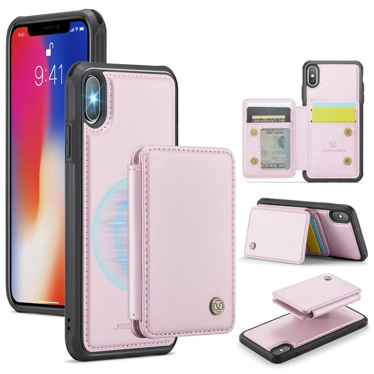 JEEHOOD J05 Business Magnetic Style RFID Leather Phone Case, For iPhone X / XS, For iPhone 8 Plus / 7 Plus / 6 Plus