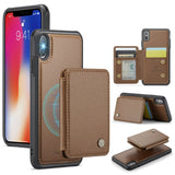 JEEHOOD J05 Business Magnetic Style RFID Leather Phone Case, For iPhone X / XS, For iPhone 8 Plus / 7 Plus / 6 Plus