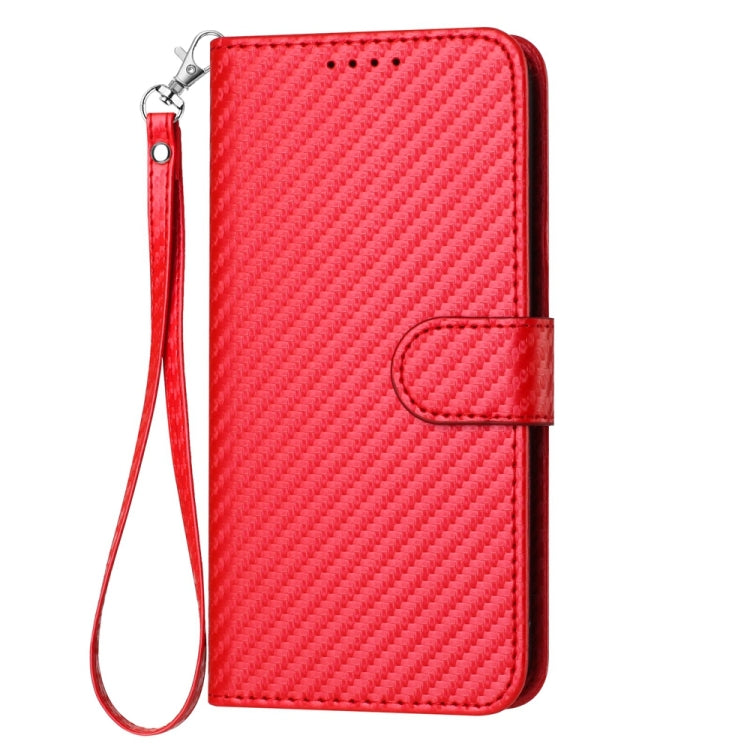 YX0070 Carbon Fiber Buckle Leather Phone Case with Lanyard, For iPhone 13 Pro Max, For iPhone 13 Pro, For iPhone 13, For iPhone 13 mini, For iPhone 12 / 12 Pro, For iPhone 12 Pro Max