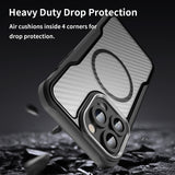 Carbon Fiber Texture MagSafe Translucent Phone Case, For iPhone 11 Pro