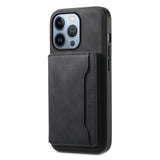 Denior D13 Retro Texture Leather MagSafe Card Bag Phone Case, For iPhone 13 Pro Max, For iPhone 13 Pro, For iPhone 12, For iPhone 12 Pro Max, For iPhone 12 Pro