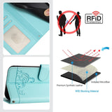 Cat Rat Embossed Pattern RFID Leather Phone Case with Lanyard, For iPhone XR, For iPhone XS Max, For iPhone 8 Plus / 7 Plus
