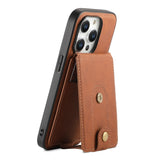 Denior D14 NK Retro Pattern MagSafe Magnetic Card Holder Leather Phone Case, For iPhone 13 Pro Max, For iPhone 13 Pro, For iPhone 12/12 Pro, For iPhone 12 Pro Max