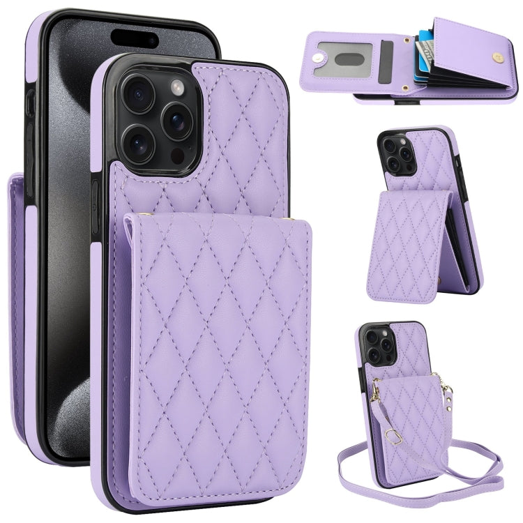 YM015 Crossbody Rhombic Card Bag RFID Phone Case, For iPhone 16, For iPhone 15 Pro Max, For iPhone 15 Pro, For iPhone 15 Plus, For iPhone 15, For iPhone 14 Plus, For iPhone 14, For iPhone 14 Pro