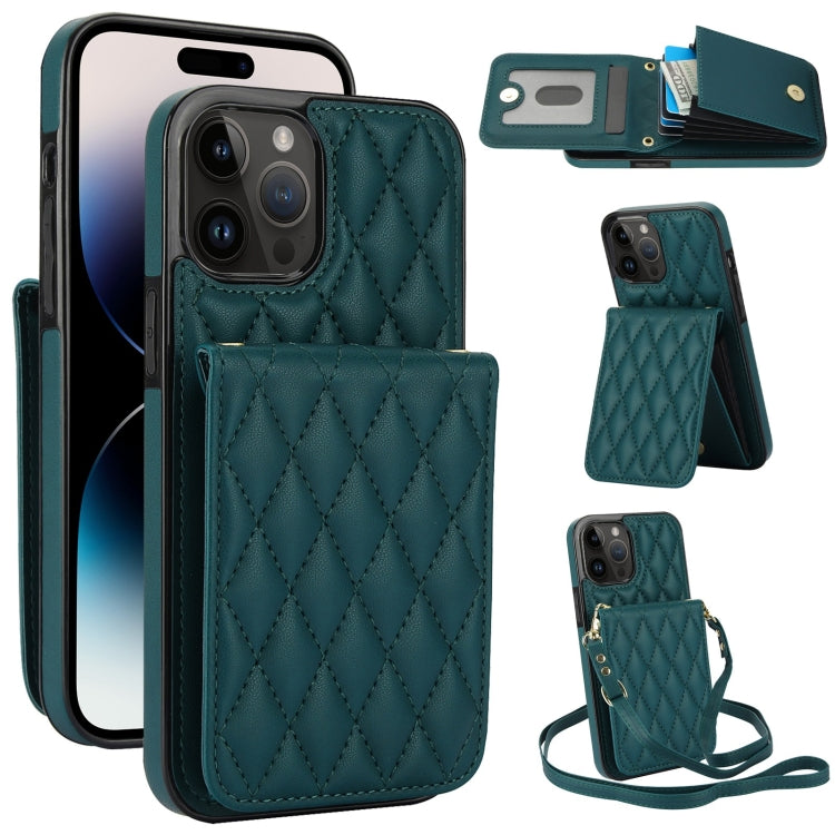 YM015 Crossbody Rhombic Card Bag RFID Phone Case, For iPhone 14 Pro Max, For iPhone 13 Pro Max, For iPhone 13 Pro, For iPhone 13, For iPhone 12 / 12 Pro, For iPhone 12 Pro Max, For iPhone 11 Pro Max, For iPhone 11