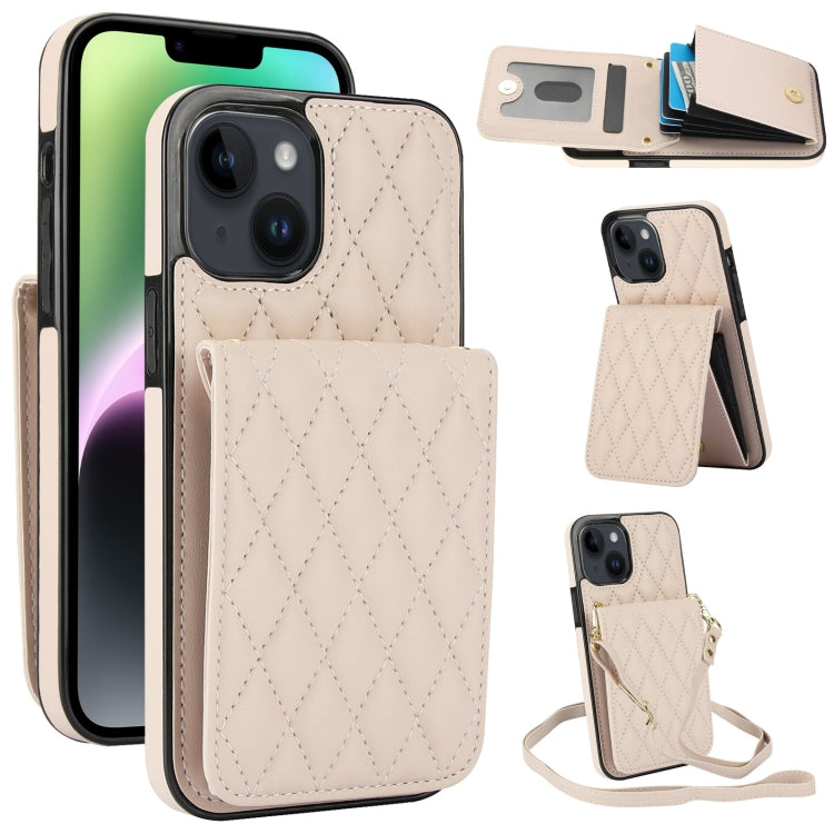 YM015 Crossbody Rhombic Card Bag RFID Phone Case, For iPhone 16, For iPhone 15 Pro Max, For iPhone 15 Pro, For iPhone 15 Plus, For iPhone 15, For iPhone 14 Plus, For iPhone 14, For iPhone 14 Pro