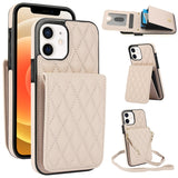 YM015 Crossbody Rhombic Card Bag RFID Phone Case, For iPhone 14 Pro Max, For iPhone 13 Pro Max, For iPhone 13 Pro, For iPhone 13, For iPhone 12 / 12 Pro, For iPhone 12 Pro Max, For iPhone 11 Pro Max, For iPhone 11