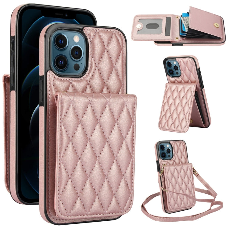 YM015 Crossbody Rhombic Card Bag RFID Phone Case, For iPhone 14 Pro Max, For iPhone 13 Pro Max, For iPhone 13 Pro, For iPhone 13, For iPhone 12 / 12 Pro, For iPhone 12 Pro Max, For iPhone 11 Pro Max, For iPhone 11