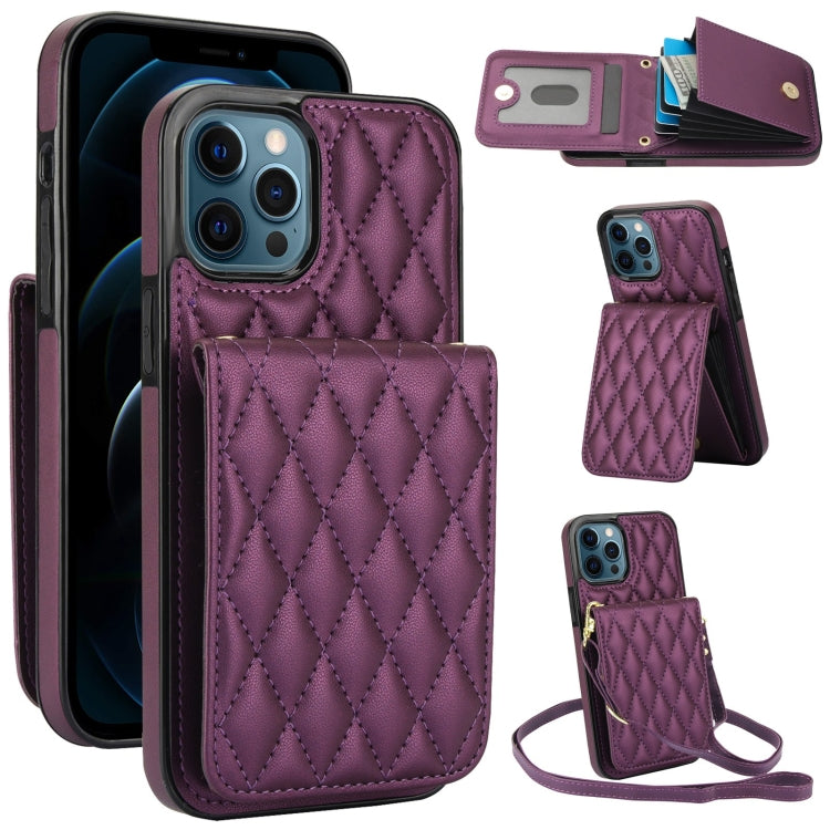 YM015 Crossbody Rhombic Card Bag RFID Phone Case, For iPhone 14 Pro Max, For iPhone 13 Pro Max, For iPhone 13 Pro, For iPhone 13, For iPhone 12 / 12 Pro, For iPhone 12 Pro Max, For iPhone 11 Pro Max, For iPhone 11