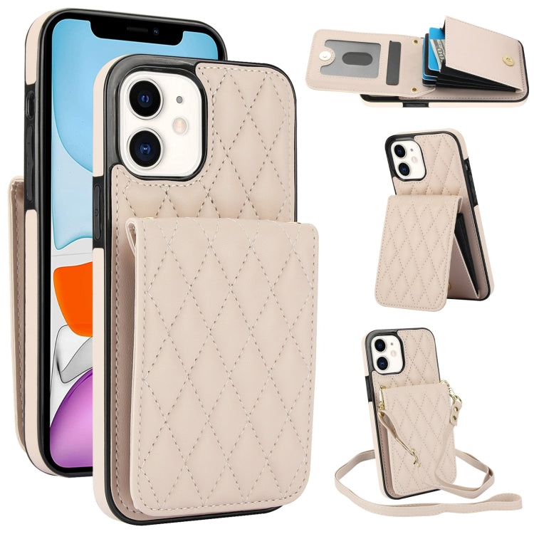 YM015 Crossbody Rhombic Card Bag RFID Phone Case, For iPhone 14 Pro Max, For iPhone 13 Pro Max, For iPhone 13 Pro, For iPhone 13, For iPhone 12 / 12 Pro, For iPhone 12 Pro Max, For iPhone 11 Pro Max, For iPhone 11