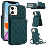 YM015 Crossbody Rhombic Card Bag RFID Phone Case, For iPhone 14 Pro Max, For iPhone 13 Pro Max, For iPhone 13 Pro, For iPhone 13, For iPhone 12 / 12 Pro, For iPhone 12 Pro Max, For iPhone 11 Pro Max, For iPhone 11