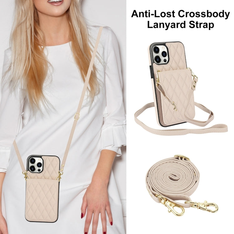 YM015 Crossbody Rhombic Card Bag RFID Phone Case, For iPhone 11 Pro