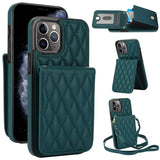 YM015 Crossbody Rhombic Card Bag RFID Phone Case, For iPhone 11 Pro