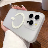 Dual-Side Frosted MagSafe Clear Phone Case, For iPhone 16 Pro, For iPhone 16 Plus, For iPhone 16, For iPhone 15 Pro Max, For iPhone 15 Pro, For iPhone 15 Plus, For iPhone 15, For iPhone 14 Plus
