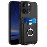 R20 Ring Card Holder Phone Case, For iPhone 17 Pro Max, For iPhone 17 Pro, For iPhone 17, For iPhone Air, For iPhone 15 Pro Max, For iPhone 15 Pro, For iPhone 15 Plus, For iPhone 15