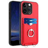 R20 Ring Card Holder Phone Case, For iPhone 14 Plus, For iPhone 14, For iPhone 14 Pro, For iPhone 14 Pro Max, For iPhone SE 2022 / SE 2020 / 8, For iPhone 13 Pro Max, For iPhone 13 Pro, For iPhone 13