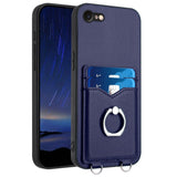 R20 Ring Card Holder Phone Case, For iPhone 14 Plus, For iPhone 14, For iPhone 14 Pro, For iPhone 14 Pro Max, For iPhone SE 2022 / SE 2020 / 8, For iPhone 13 Pro Max, For iPhone 13 Pro, For iPhone 13