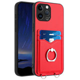 R20 Ring Card Holder Phone Case, For iPhone 14 Plus, For iPhone 14, For iPhone 14 Pro, For iPhone 14 Pro Max, For iPhone SE 2022 / SE 2020 / 8, For iPhone 13 Pro Max, For iPhone 13 Pro, For iPhone 13