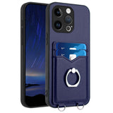 R20 Ring Card Holder Phone Case, For iPhone 14 Plus, For iPhone 14, For iPhone 14 Pro, For iPhone 14 Pro Max, For iPhone SE 2022 / SE 2020 / 8, For iPhone 13 Pro Max, For iPhone 13 Pro, For iPhone 13