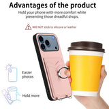 R20 Ring Card Holder Phone Case, For iPhone 17 Pro Max, For iPhone 17 Pro, For iPhone 17, For iPhone Air, For iPhone 15 Pro Max, For iPhone 15 Pro, For iPhone 15 Plus, For iPhone 15