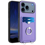 R20 Ring Card Holder Phone Case, For iPhone 17 Pro Max, For iPhone 17 Pro, For iPhone 17, For iPhone Air, For iPhone 15 Pro Max, For iPhone 15 Pro, For iPhone 15 Plus, For iPhone 15